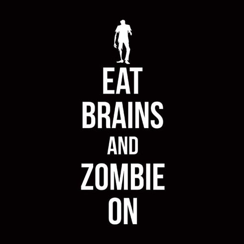 Eat Brains and Zombie On Black Steam Deck Handheld Gaming Computer Skin